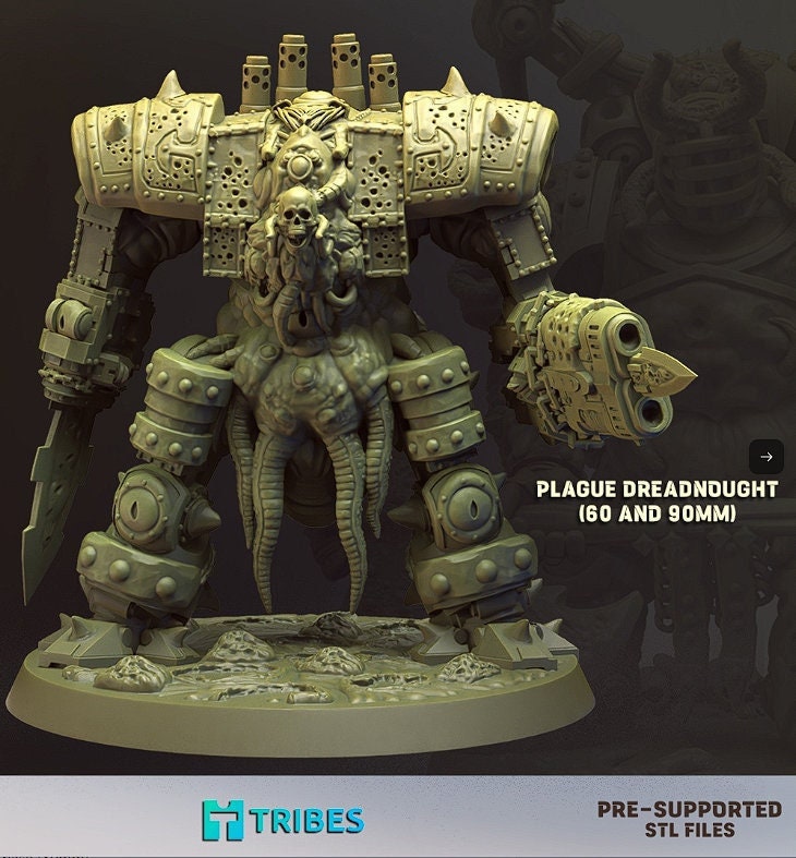 Plauge Dreadnought by Immaterium God Miniatures