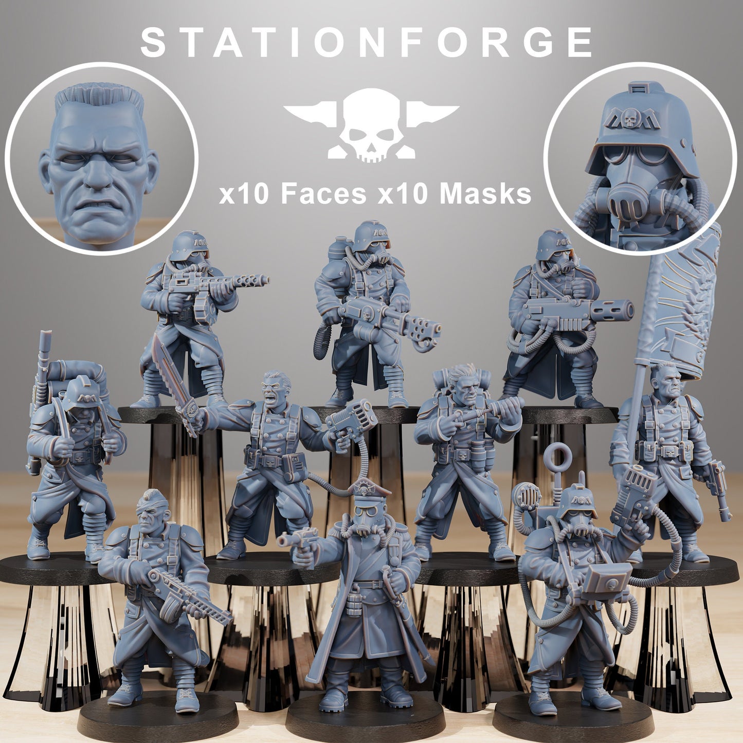 Grim Guard Combatants by Station Forge